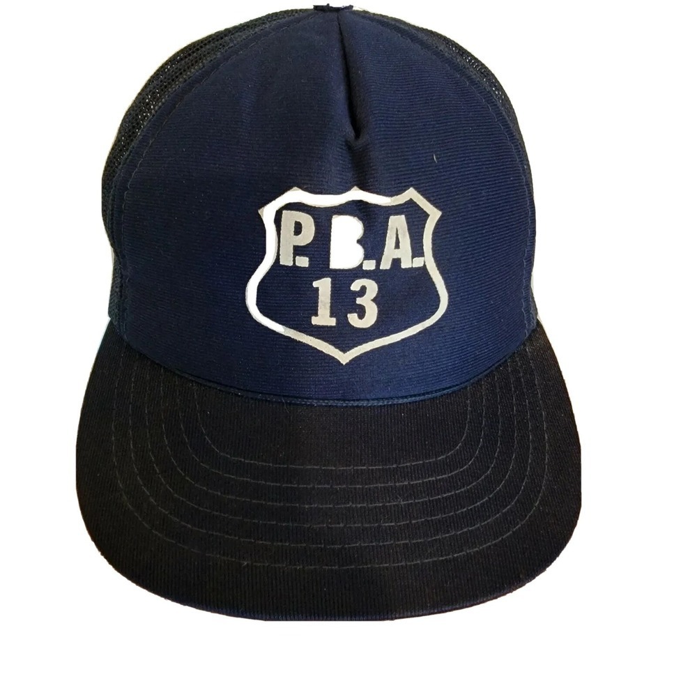 Police Benevolent Association 13 Hat  Cap  P. B.A.  Pba Vintage Trucker Hat